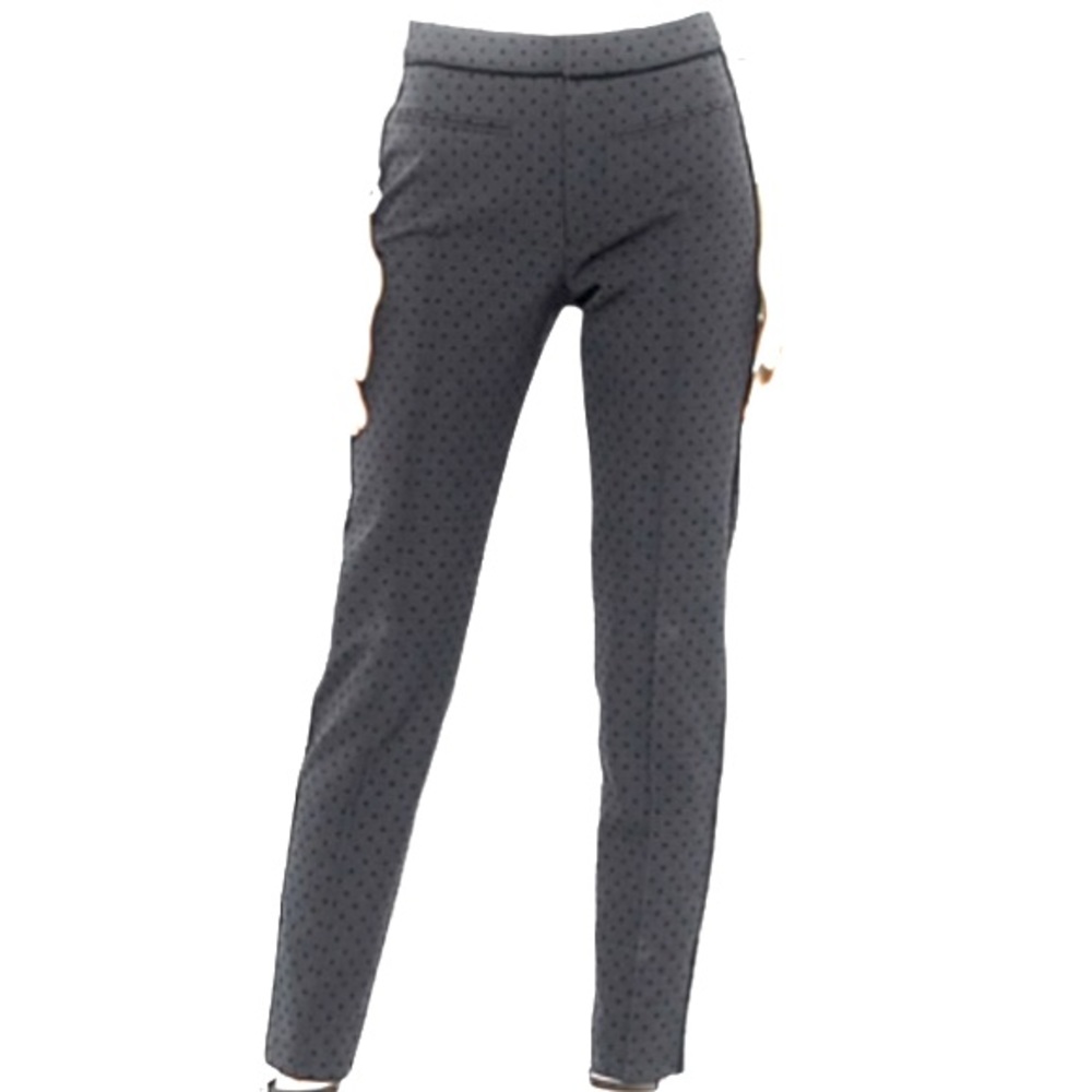 Black TANYA TAYLOR Dee Dot Crepe Cropped Pants size 8